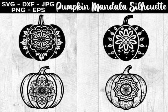 Download Pumpkin Mandala Silhouettes SVG EPS PNG - Png Collection