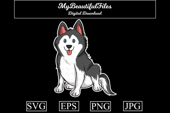 Download Siberian Husky Dog Cartoon - Cartoon Collection