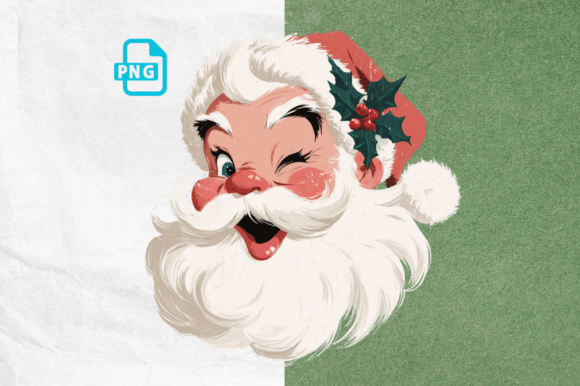 Download Christmas Retro Vintage Santa PNG - Png Collection