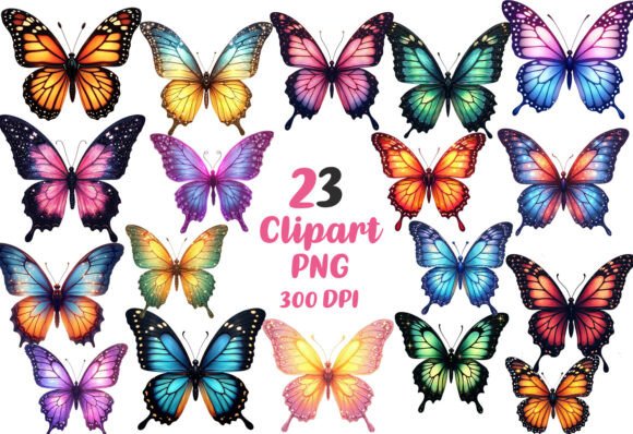 Download Colorful Spring Butterflies PNG Clipart - Png Collection