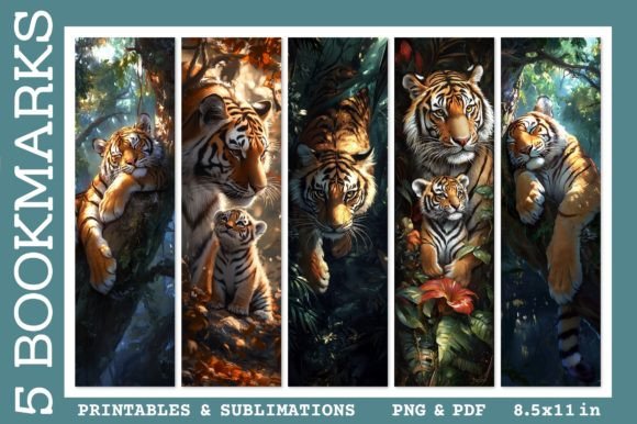 Download Tiger Baby Jungle Animals Bookmarks PNG - Png Collection
