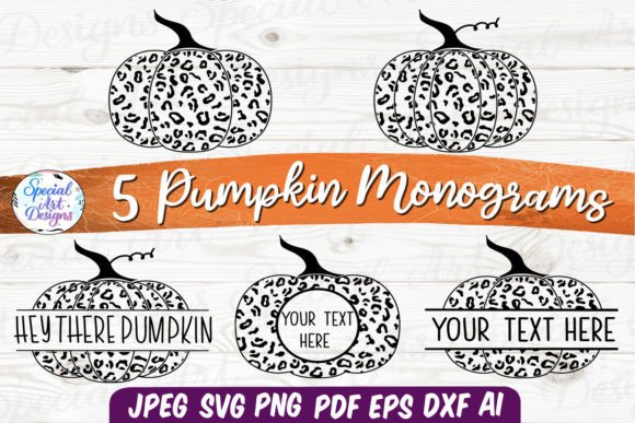 Download Leopard Pumpkin Monogram Svg Bundle - Premium Resources