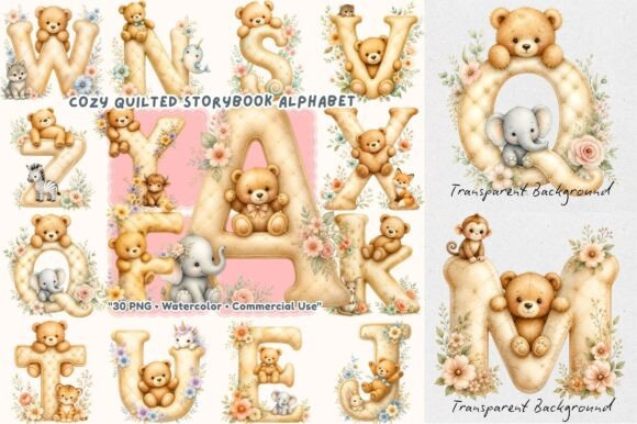 Download Storybook Animal Quilted Alphabet PNG - Png Collection