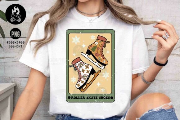 Download Retro Ice Skates Christmas PNG File - Png Collection