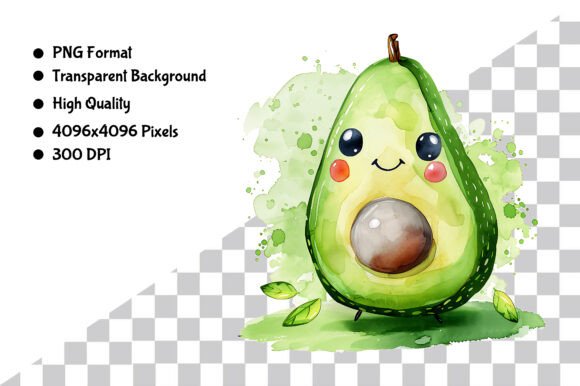 Download Watercolor Baby Avocado PNG - Png Collection