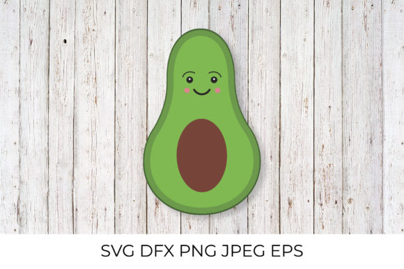 Download Cute Cartoon Avocado. - Cartoon Collection