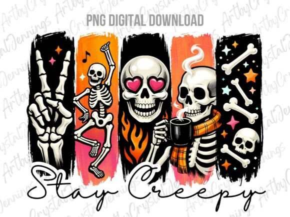 Download Stay Creepy Skull Halloween Skeleton PNG - Png Collection