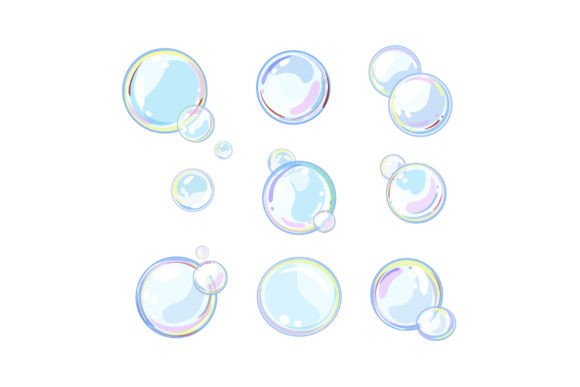 Download Soap Bubbles Set Cartoon Vector Illustra - Cartoon Collection