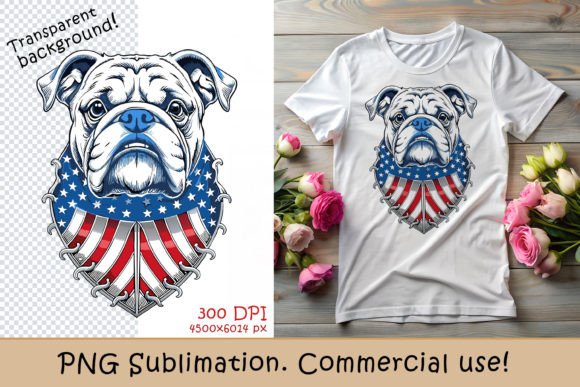 Download Patriotic Dog. PNG Sublimation. - Png Collection
