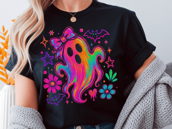 Download Neon Ghost PNG, Colorful Halloween - Png Collection