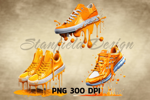 Download Orange Shoes Dripping Png, Shoes PNG - Png Collection