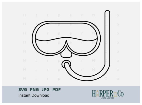 Download Snokel Outline SVG PNG Cut EPS File - Png Collection