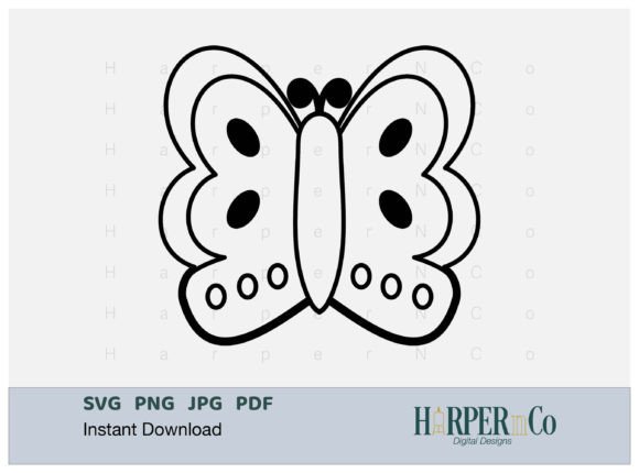 Download BUTTERFLY OUTLINE 7 SVG PNG Cut EPS File - Png Collection