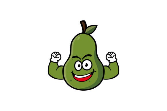 Download Cute Smiling Avocado Cartoon Character - Cartoon Collection
