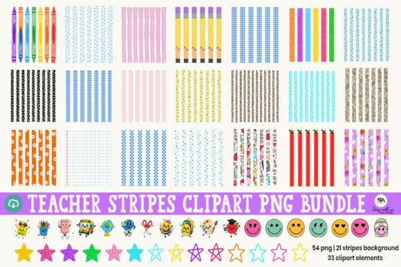 Download Teacher Stripes &amp; Clipart PNG Bundle - Png Collection
