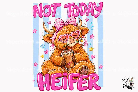 Download Not Today Heifer Highland Cow PNG - Png Collection