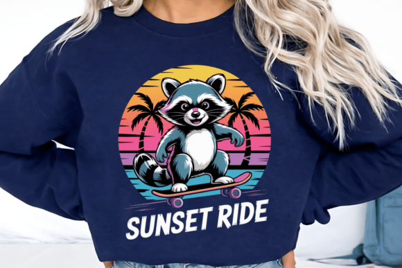 Download Sunset Ride Raccoon PNG - Png Collection