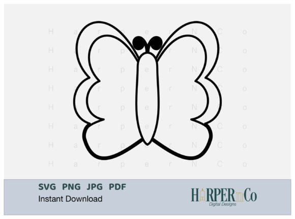 Download BUTTERFLY OUTLINE 9 SVG PNG Cut EPS File - Png Collection